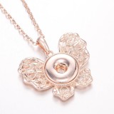 Metal Pendant 60CM Necklace for 20mm Snaps button jewelry wholesale
