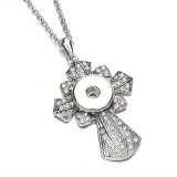 Metal Pendant 60CM Necklace for 20mm Snaps button jewelry wholesale