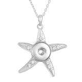 Metal Pendant 60CM Necklace for 20mm Snaps button jewelry wholesale