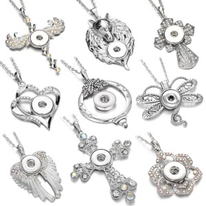 Metal Pendant 60CM Necklace for 20mm Snaps button jewelry wholesale