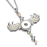 Metal Pendant 60CM Necklace for 20mm Snaps button jewelry wholesale