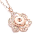 Metal Pendant 60CM Necklace for 20mm Snaps button jewelry wholesale