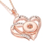 Metal Pendant 60CM Necklace for 20mm Snaps button jewelry wholesale