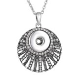 Metal Pendant 60CM Necklace for 20mm Snaps button jewelry wholesale