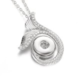 Metal Pendant 60CM Necklace for 20mm Snaps button jewelry wholesale
