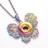 Metal Pendant 60CM Necklace for 20mm Snaps button jewelry wholesale