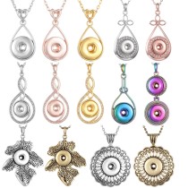 Metal Pendant 60CM Necklace for 20mm Snaps button jewelry wholesale
