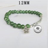 Ceramics bead alloy elasticity Bracelet fit  12MM Snaps button  wholesale