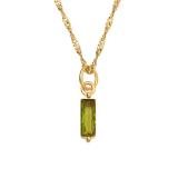 Stainless Steel Colorful Twelve Birthday Stone Zircon Necklace