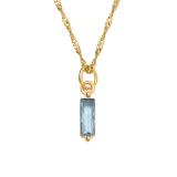 Stainless Steel Colorful Twelve Birthday Stone Zircon Necklace