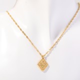 Stainless Steel Colorful Twelve Birthday Stone Zircon Necklace