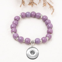 Ceramics bead alloy elasticity Bracelet fit  20MM Snaps button  wholesale