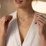 Stainless Steel Colorful Twelve Birthday Stone Zircon Necklace