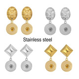 Stainless steel  earrings fit 20MM Snaps button jewelry wholesale