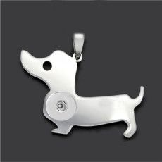 （Delivery time of 7 days） 14 styles Stainless steel love Cat Daschund Dog Pendant fit 20MM Snaps button jewelry wholesale