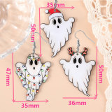 Double faced acrylic Christmas Ghost earrings