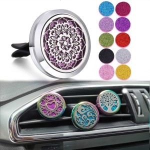 Stainless steel Alloy hollow car bracket car aromatherapy air outlet clip life tree car aromatherapy clip perfume dispenser