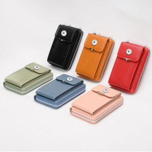 Single shoulder bag, fashionable diagonal cross bag, mobile phone bag fit 20MM Snaps button jewelry wholesale