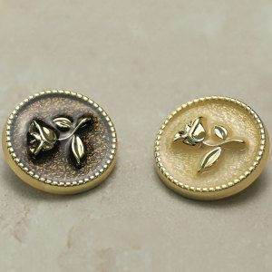 23MM tulip flower Metal rose snap button charms