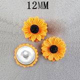 12MM Little Daisy resin snap button charms