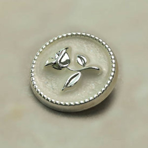 23MM tulip flower Metal rose snap button charms