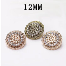 12MM Metal Design Sensory Water Diamond snap button charms