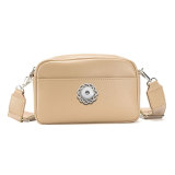Large capacity outdoor leisure one shoulder small square bag crossbody bag fit 20MM Snaps button jewelry wholesale