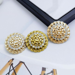 20MM Metal Design Sensory Water Diamond snap button charms