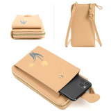 Printed One Shoulder Crossbody Bag Long Wallet Card Bag Mobile Case fit 20MM Snaps button jewelry wholesale