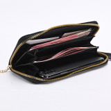 Lingge Long Wallet Wallet Wallet Large Capacity Handbag Zipper Mobile Case fit 20MM Snaps button jewelry wholesale