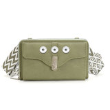 Single shoulder crossbody bag, mobile phone bag, large capacity small square bag fit 20MM Snaps button jewelry wholesale