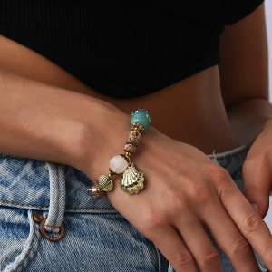 Shell Natural Stone Beaded Bracelet