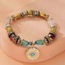 Natural Stone Flower Crystal Beaded Bracelet