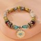 Natural Stone Flower Crystal Beaded Bracelet
