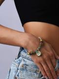 Natural Stone Flower Crystal Beaded Bracelet