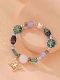 Butterfly Natural Stone Beaded Bracelet