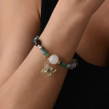 Butterfly Natural Stone Beaded Bracelet