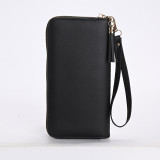 Lingge Long Wallet Wallet Wallet Large Capacity Handbag Zipper Mobile Case fit 20MM Snaps button jewelry wholesale