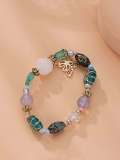 Butterfly Natural Stone Beaded Bracelet