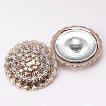 20MM Metal Design Sensory Water Diamond snap button charms