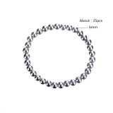 Stainless steel silver ball elastic bracelet