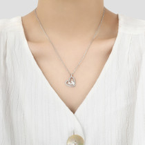 Heart shaped Mother's Day gift footprint of love baby love footprint necklace