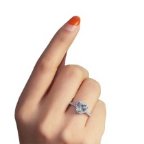 Valentine's Day Love Zircon Ring Valentine's Day Gift Couple Heart shaped Ring
