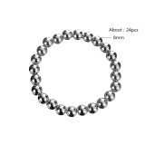 Stainless steel silver ball elastic bracelet