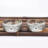 Alloy pattern wide bracelet fit 20MM  Snaps button jewelry wholesale