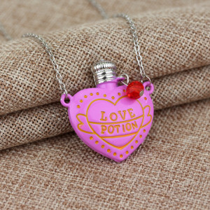 Valentine's Day Love and Poison Love Small Bottle Pendant Couple Necklace