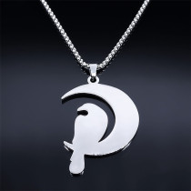 Stainless Steel owl Pendant Necklace