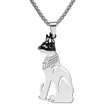 Stainless steel cat pendant necklace