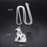 Stainless steel cat pendant necklace