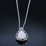 Stainless Steel Devil's Eye Pendant Necklace